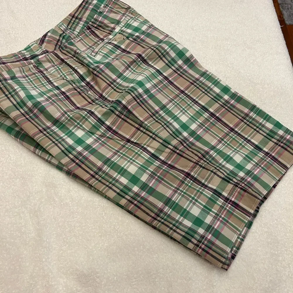 Merona size 12 Plaid Green and Pink Shorts - Picture 1 of 9